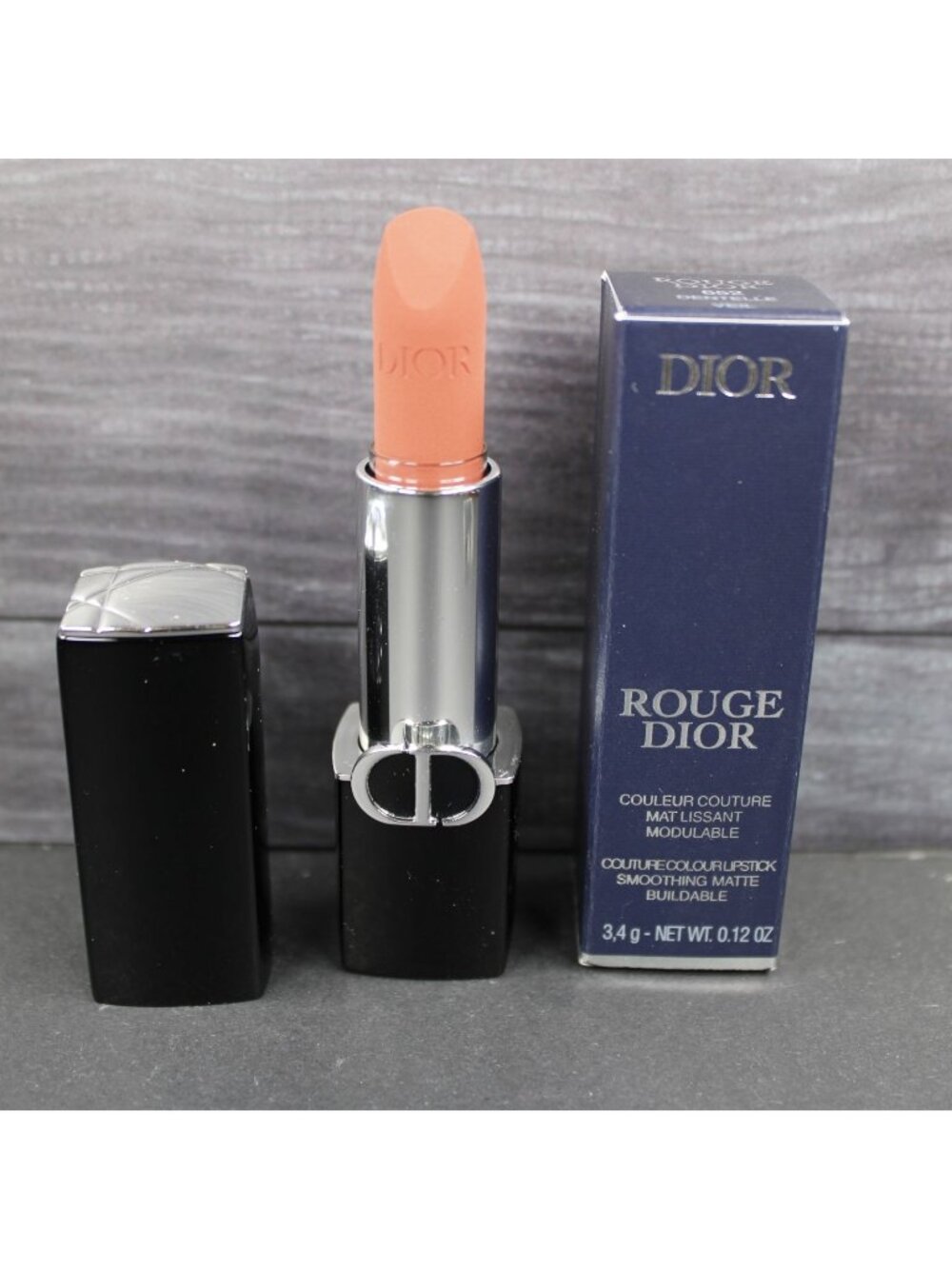 Rouge Dior Couture Colour Lipstick Smoothing Matte Peach Nude 3.4g / 0.12oz New